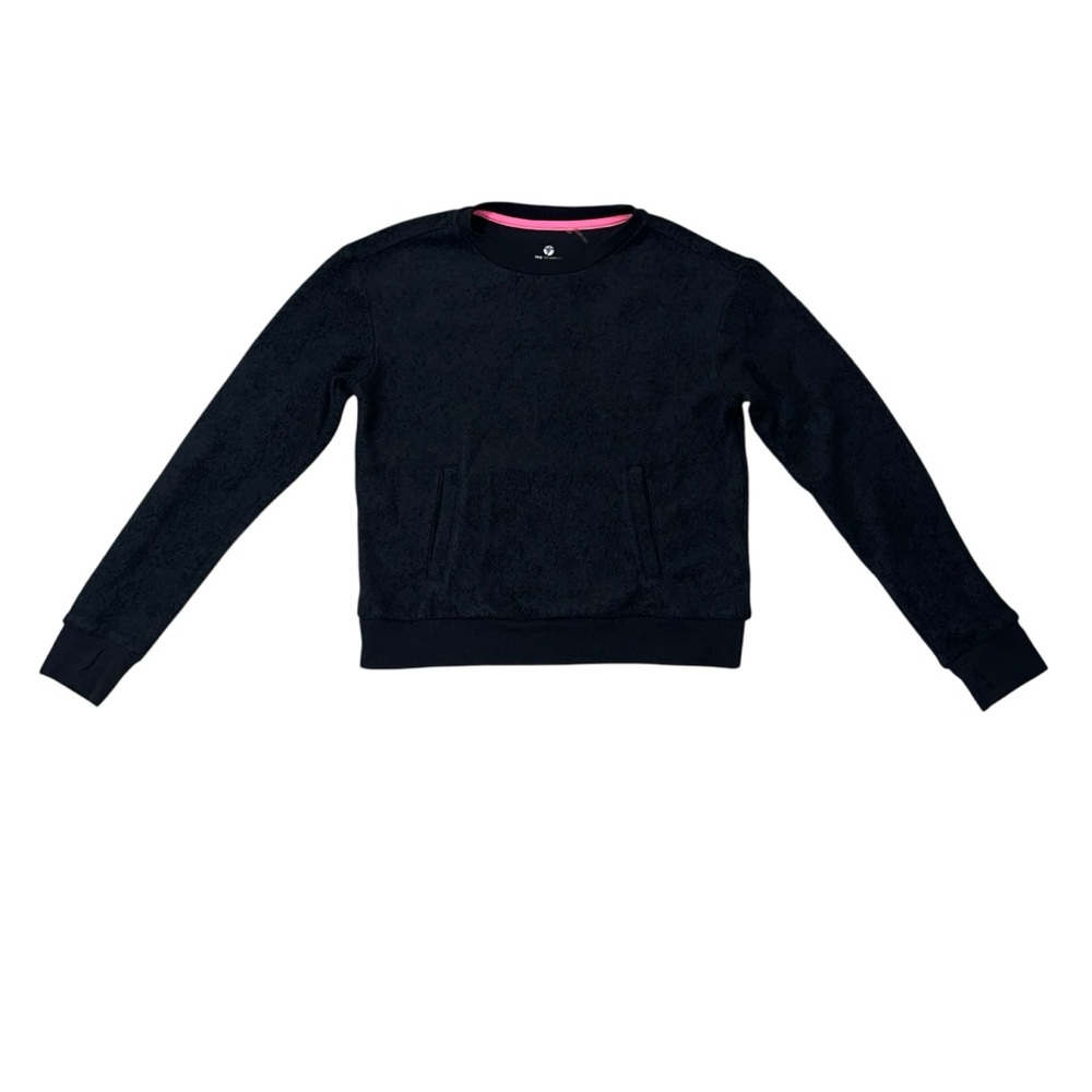 Tag Athletica Charcoal Long Sleeve Fleece Sweatshirt Youth Size 12 Casual Comfy